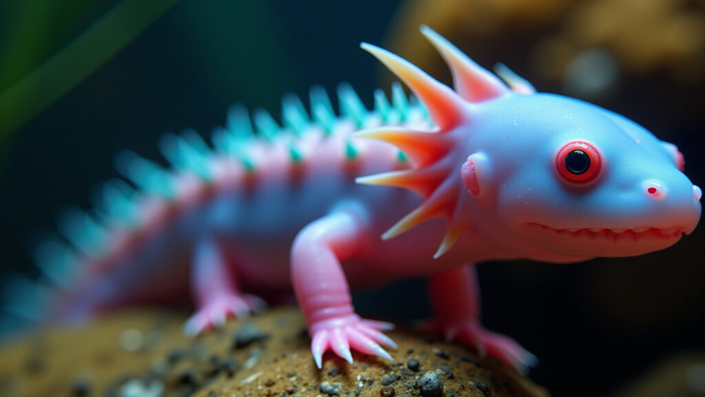 Axolote regenerando medula espinhal.