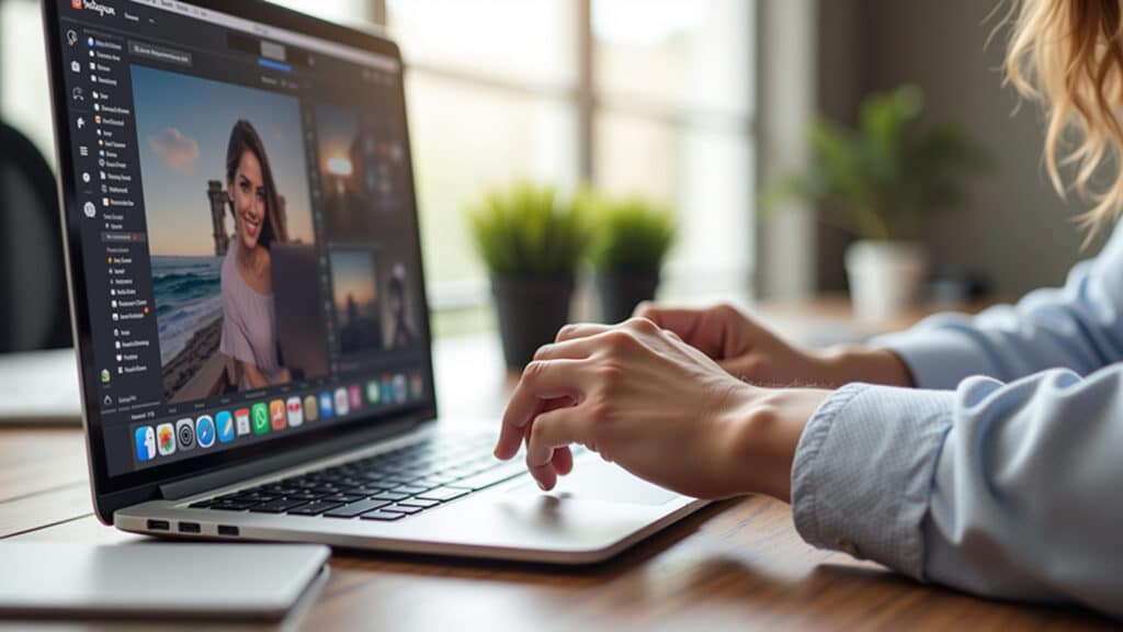 Gestor de redes sociais trabalhando online.